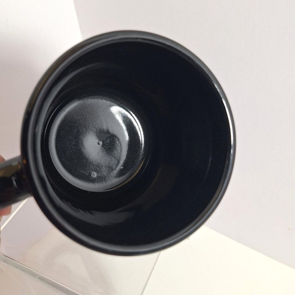 Dare To Keep Kids Off Drugs Black Ceramic Mug 12oz Vintage 90s Red Text - Picture 4 of 13